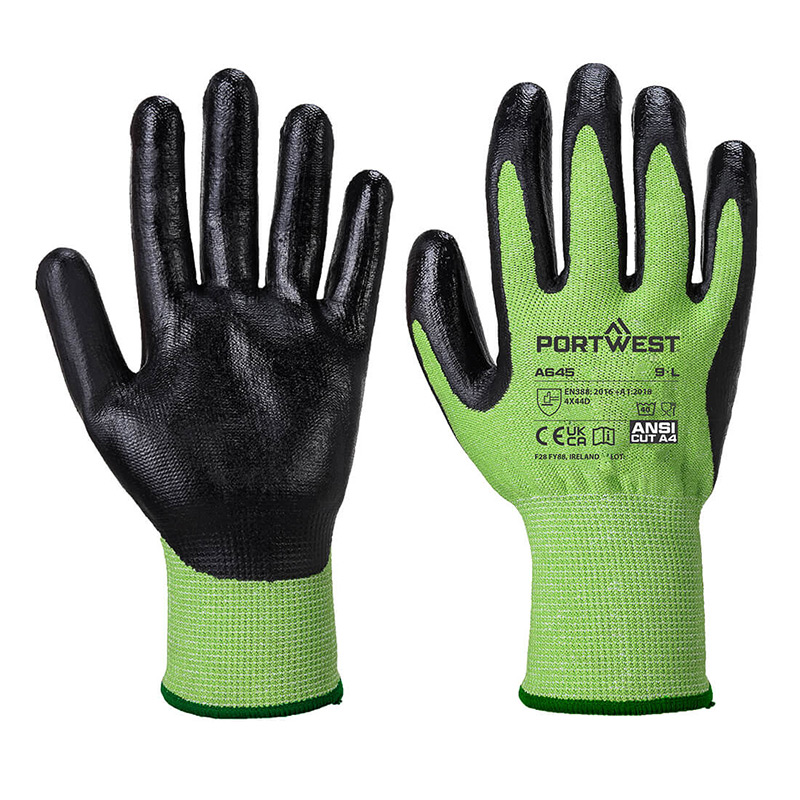 Portwest Cut-Resistant Nitrile Foam Coated Gloves A645E8