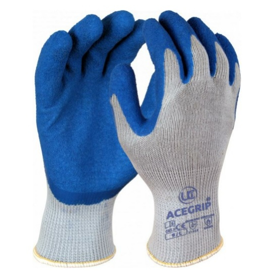 UCi AceGrip Blue Contact Heat Resistant Latex Coated Gloves