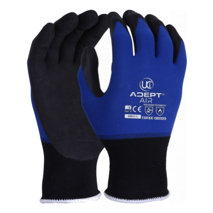 UCi Adept Air Lightweight NFT Nitrile Coated Gloves