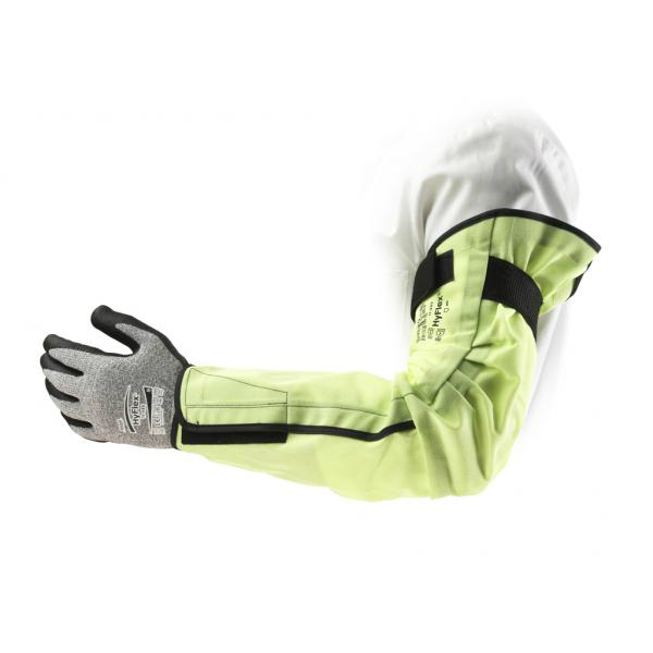 Ansell HyFlex 11-202 Hi-Vis Cut-Resistant Sleeve with Velcro Fixing System