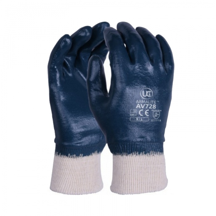 UCi Armalite AV728 Fully Nitrile Coated Construction Site Gloves