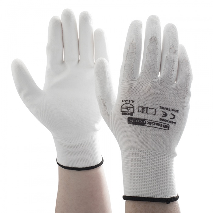 Blackrock 5401000 White PU-Coated Gloves for Painting