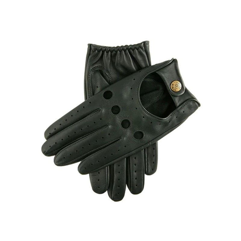 Dents Delta Men's British Racing Green Classic Leather Driving Gloves