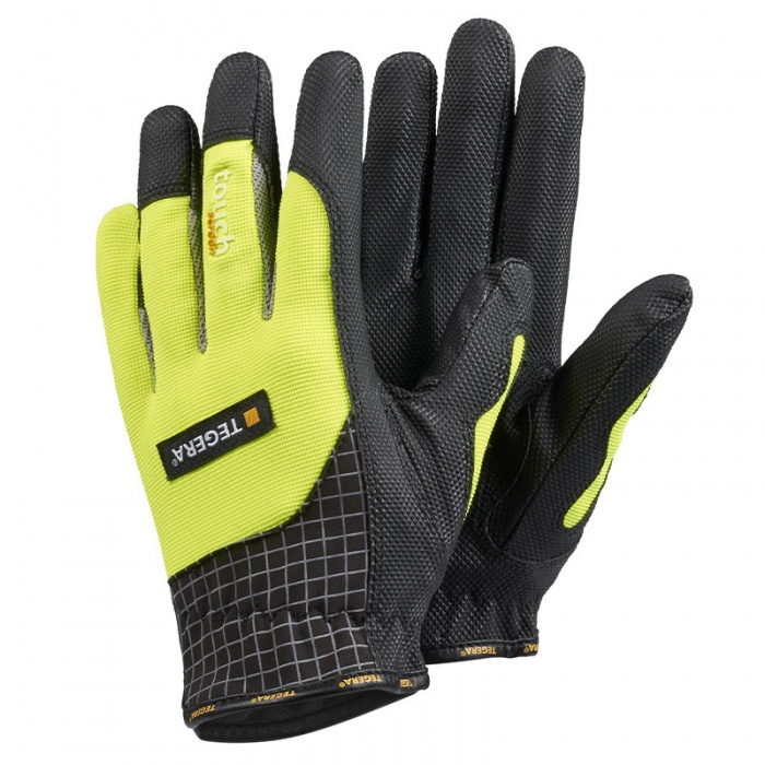 Ejendals Tegera 9123 Yellow and Black Grip Gloves