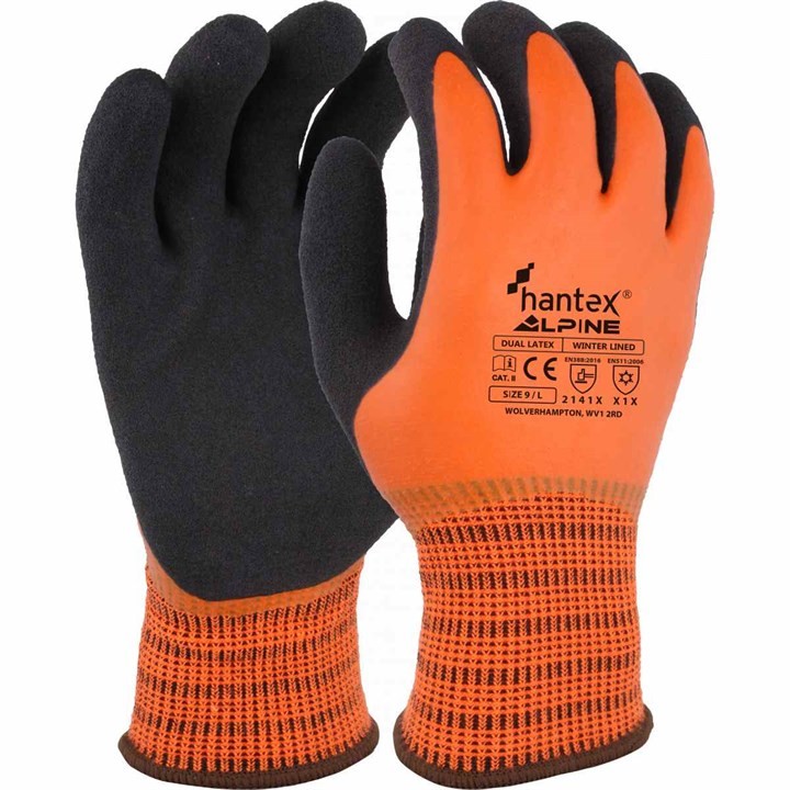 UCi Hantex Alpine Dual-Coated Latex Thermal Winter Gloves