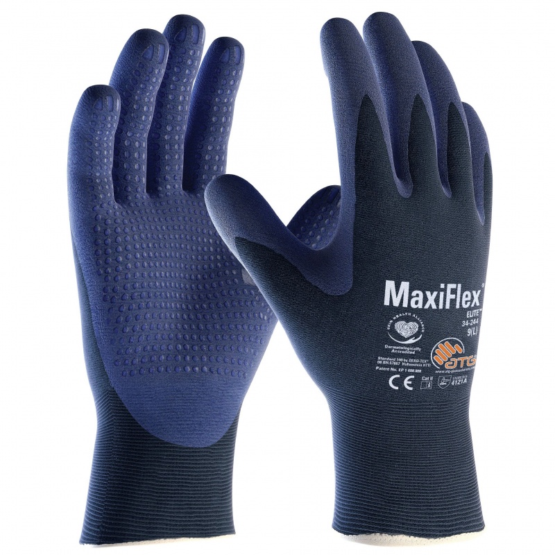MaxiFlex Elite Handling Gloves with Dotted Coated Palm 34-244