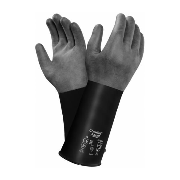 Ansell AlphaTec 38-514 Butyl Chemical-Resistant Gauntlet Gloves