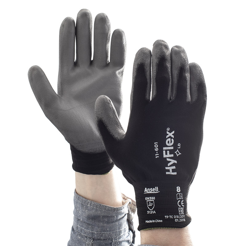 Ansell HyFlex 11-601 Palm-Coated Precision Work Gloves