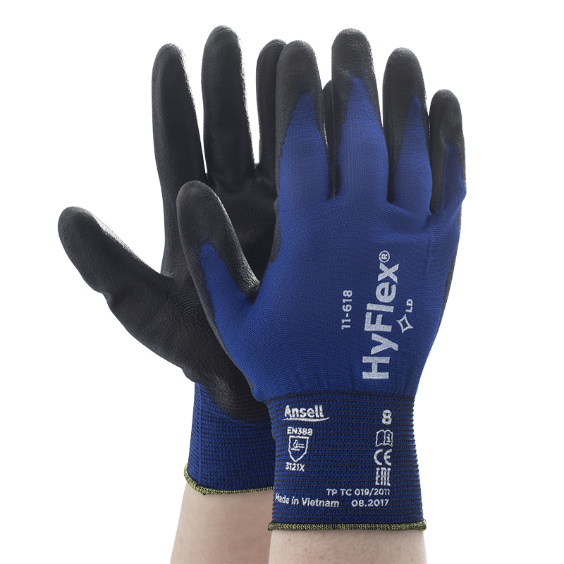 Ansell HyFlex 11-618 Light PU-Coated Gloves