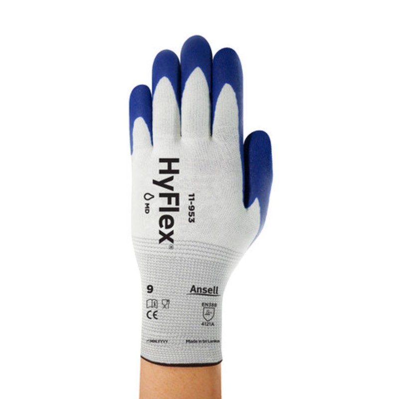 Ansell HyFlex 11953 Industrial Work Gloves Gloves.co.uk