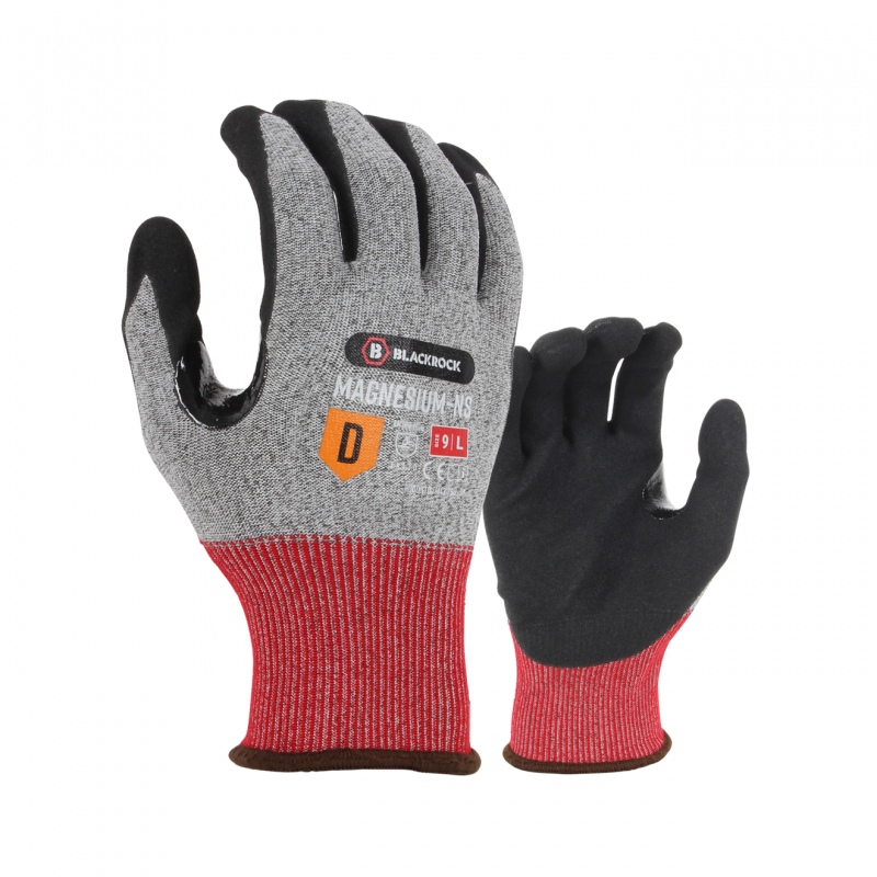 Blackrock BRG152 Magnesium Cut Level D Sandy Nitrile Oil-Resistant Gloves