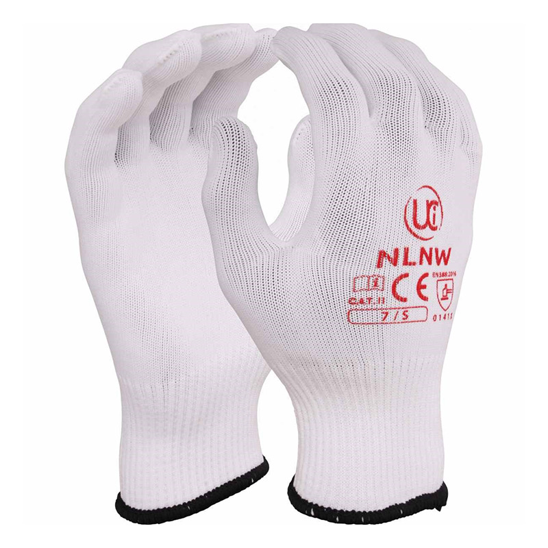 UCi NLNW Knitted Nylon Low-Linting White Inspection Gloves