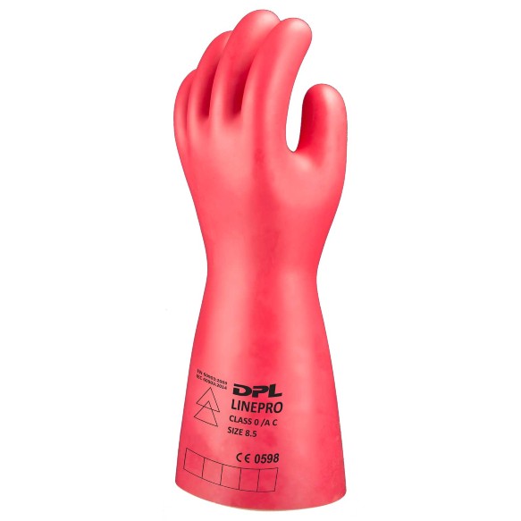 LinePro 61C160 Class 0 Latex Electricians Gloves (Red)