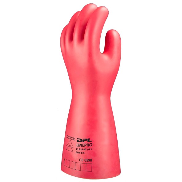 LinePro Class 00 61C110 Red Latex Electrical Gauntlets