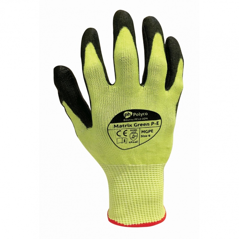 Polyco MGPE Matrix Green CutResistant Gloves Gloves.co.uk