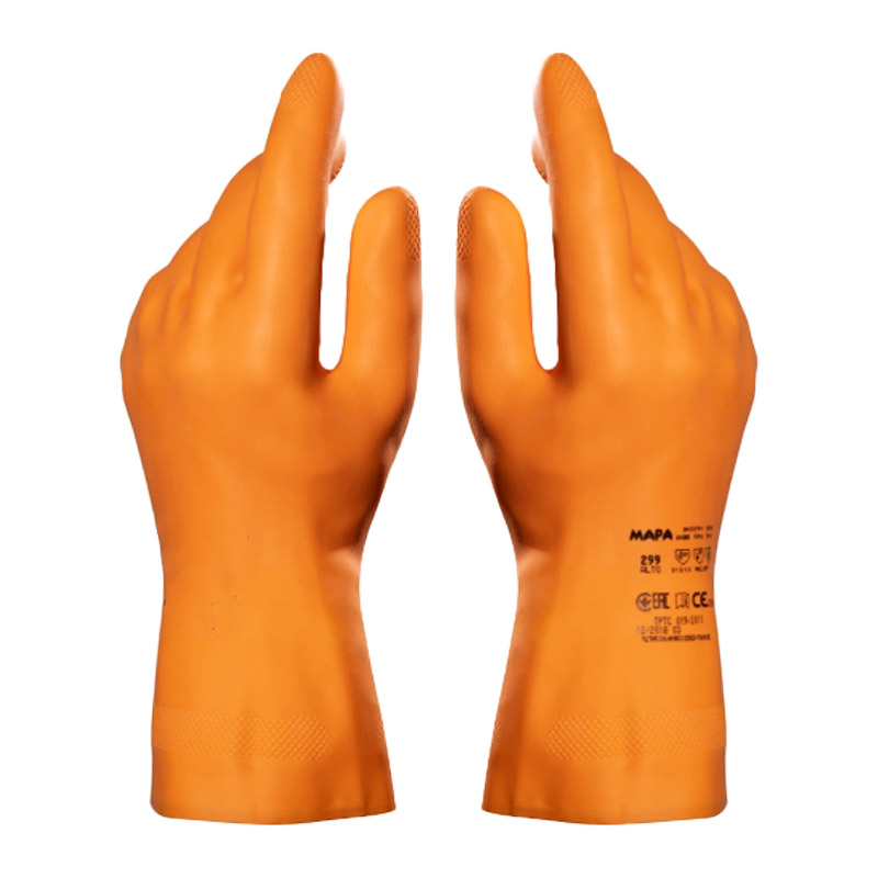 Mapa Alto 299 Latex Chemical-Resistant Grip Gauntlet Gloves