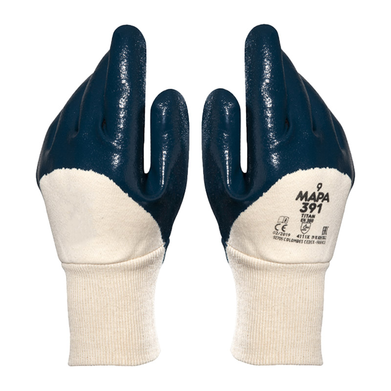 Mapa Titan 391 Oil-Resistant Heavy Duty Gloves with Knitwrist