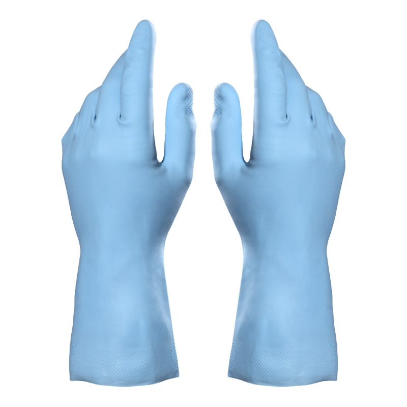Mapa Vital 117 Chemical Handling Blue Latex Gauntlet Gloves