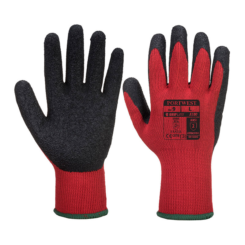 Portwest Latex Red and Black Grip Gloves A100