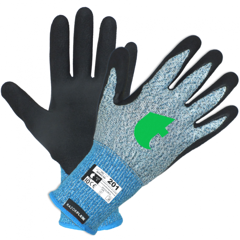 Treadstone RazorPlex U2 Pro-201 Latex-Foam Coated Cut Level E Grip Gloves