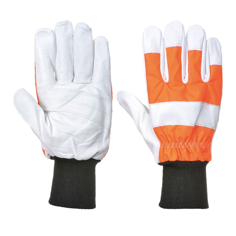 Portwest Leather Chainsaw Protection Gloves A290 Gloves.co.uk