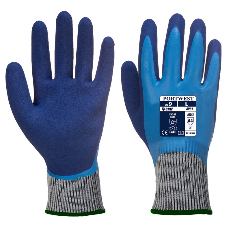 Portwest Liquid Pro Waterproof Cut-Resistant Gloves AP81