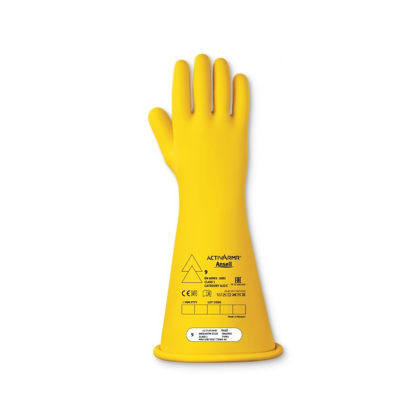 Ansell ActivArmr RIG114Y Class 1 Electrical Gloves (Yellow)