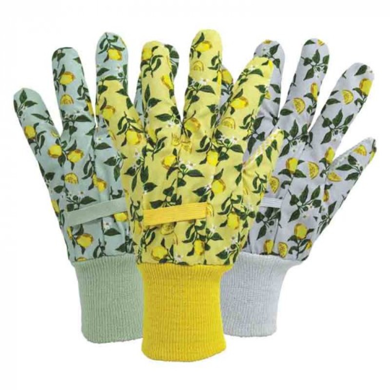 Sicilian Lemon Cotton Grip Gloves (Pack of 3)