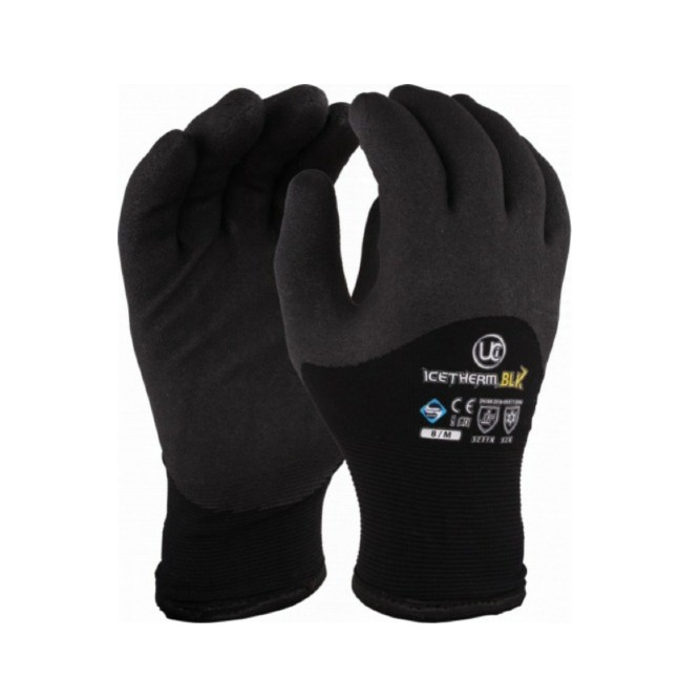 Uci Icetherm-BK – Guanti Termici 3/4 Rivestiti Per Lavoro Al Freddo, Taglia Small, EN511 - 3