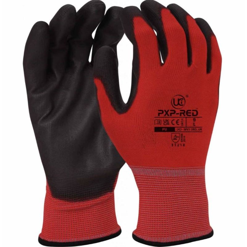 UCi PXP-Red PU Coated Abrasion Resistant Gloves