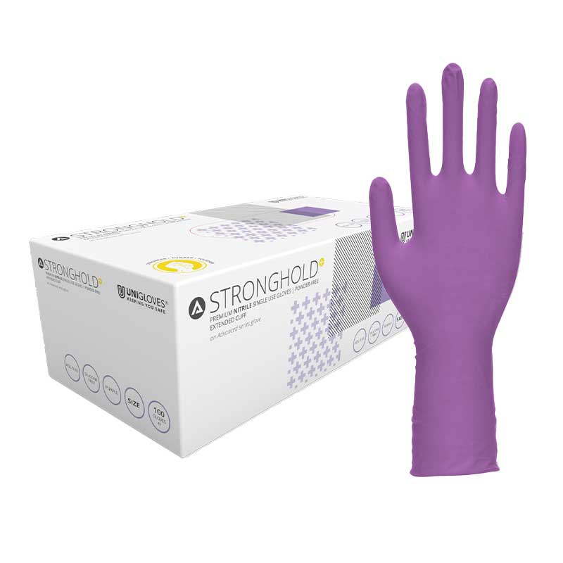 Unigloves Stronghold+ GM007 Nitrile Disposable Gloves
