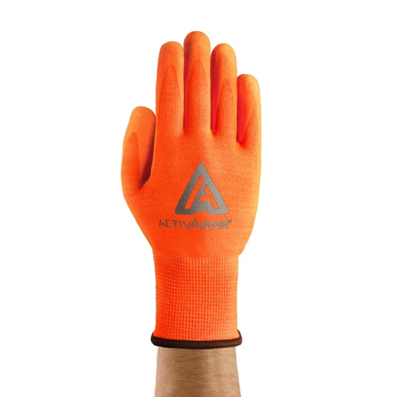 Ansell ActivArmr 97-013 Hi-Vis PU-Coated Work Gloves