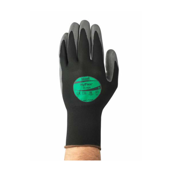 Ansell HyFlex 11-421 Water-Based Flexible Indicator Industry Gloves
