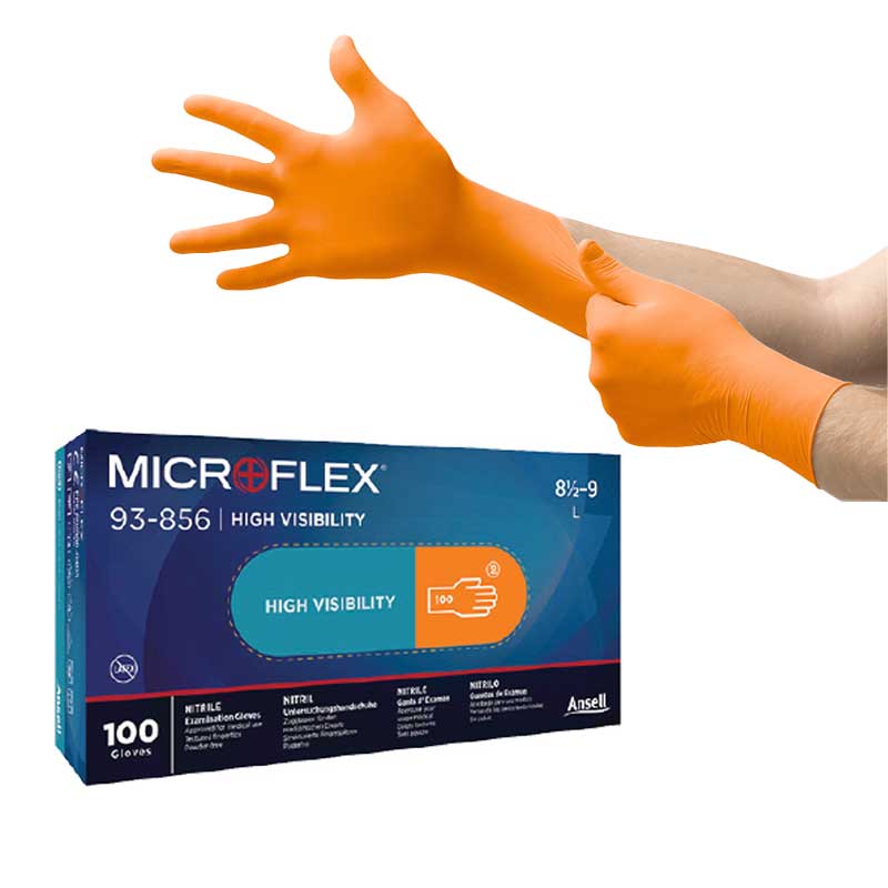Ansell Microflex 93856 Disposable Nitrile Gloves Gloves.co.uk