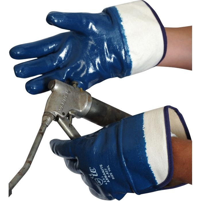 Armanite A827 Heavy Nitrile Coated Gloves with Extended Safety Cuff