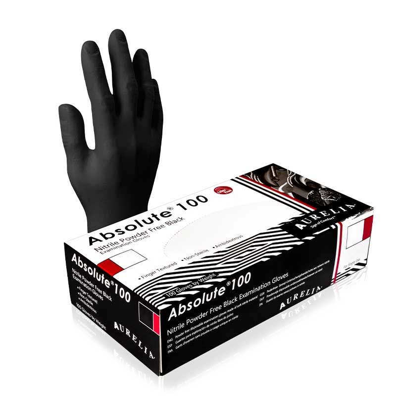 Aurelia Absolute Black Powder-Free Examination Gloves