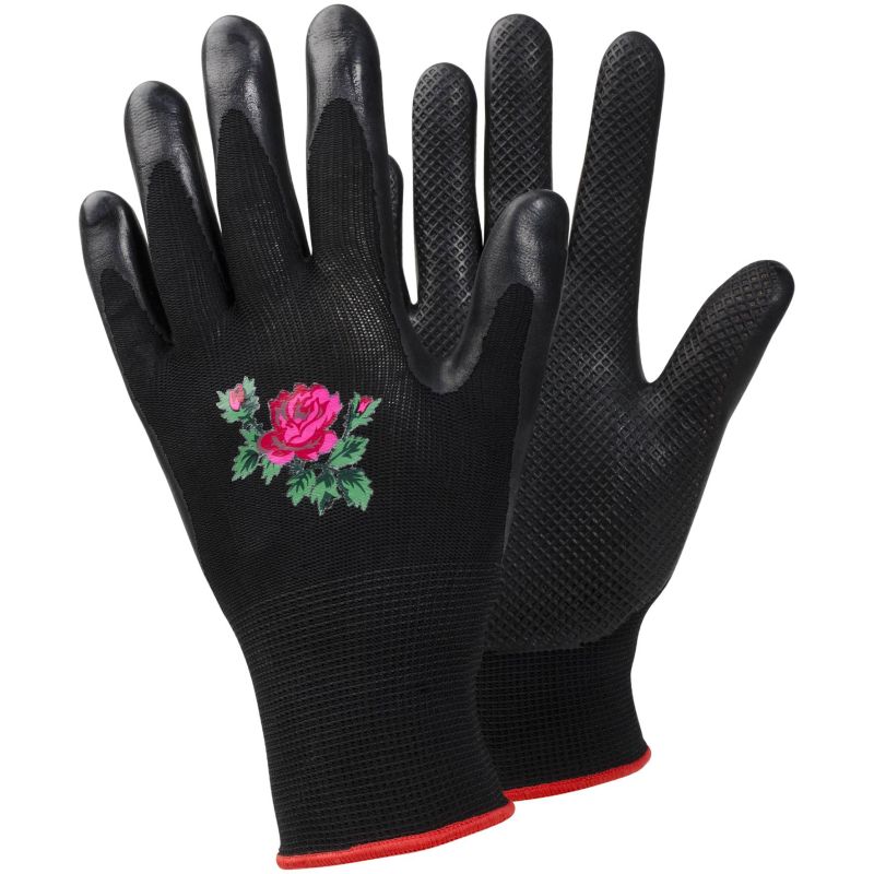 Ejendals Tegera 90066 Ladies Black Floral Gardening Gloves