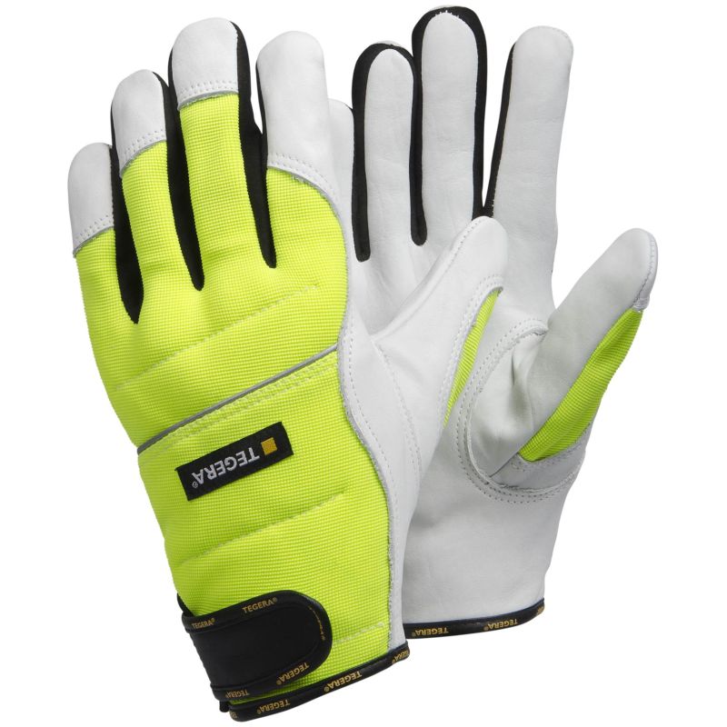 Ejendals Tegera 951 Hi-Vis Yellow Chainsaw Gloves
