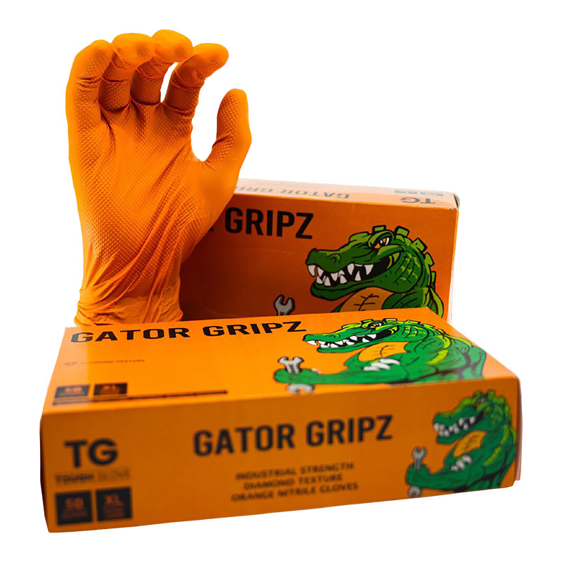 Gator Gripz Orange Gloves (Box of 50) - Gloves.co.uk