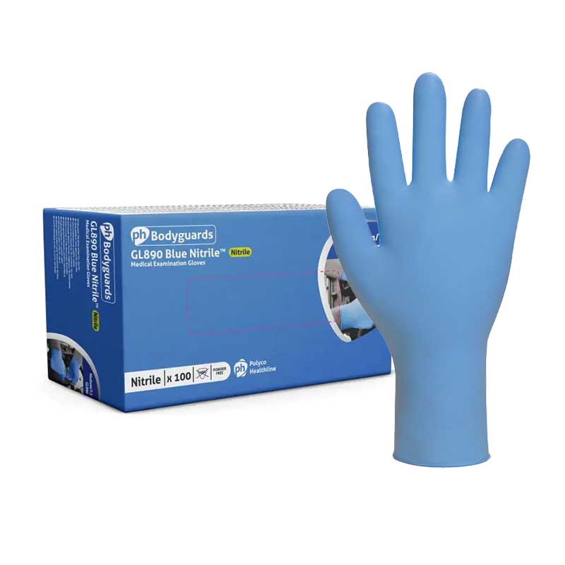 Polyco GL890 Bodyguards Disposable Nitrile Medical Gloves