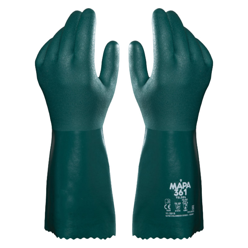 Mapa Telsol 361 Chemical-Resistant Janitorial Gauntlet Gloves