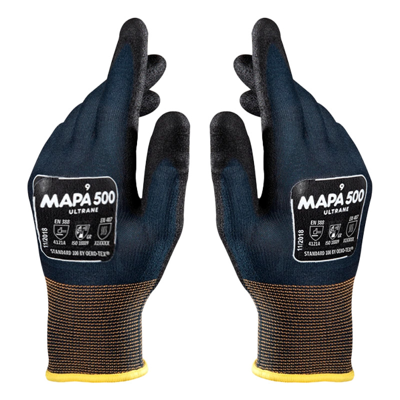 Mapa Ultrane 500 Oil-Resistant Nitrile-Coated Grip Gloves