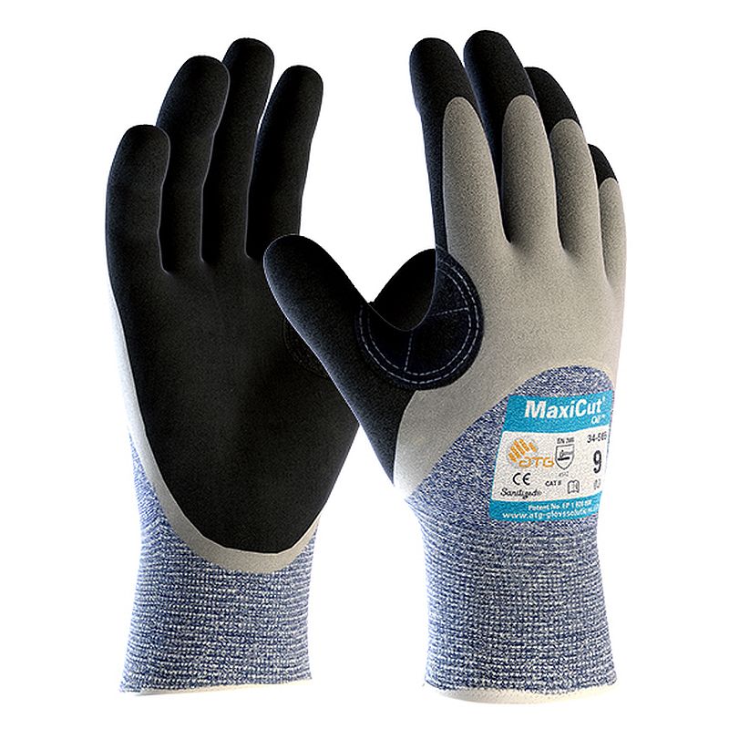 MaxiCut Oil Resistant 3/4 Coated Grip Gloves 34-505
