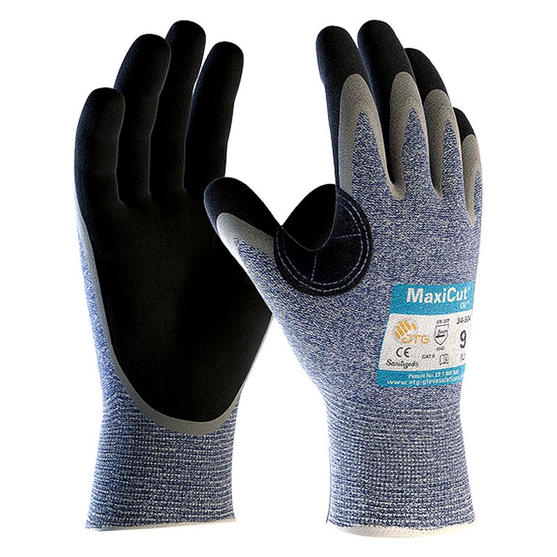 MaxiCut Oil-Resistant Level C Palm-Coated Grip Gloves 34-504
