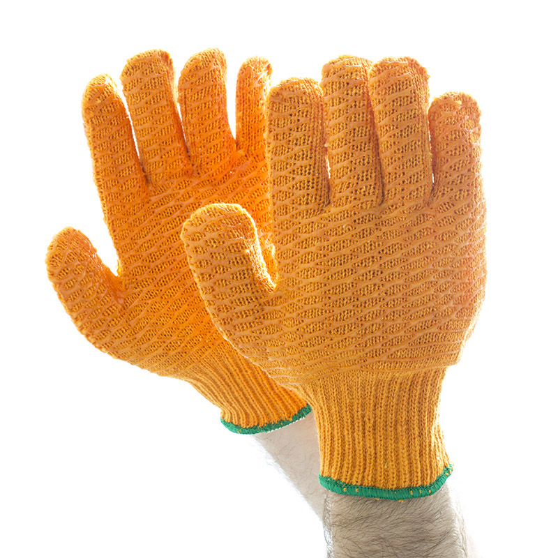 Polyco Criss Cross PVC Seamless Knitted Gloves CSP156MNS