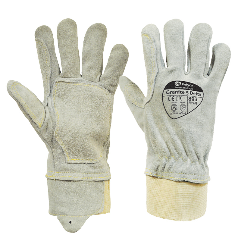 Polyco Granite 5 Delta Leather Cut Resistant Gloves 893