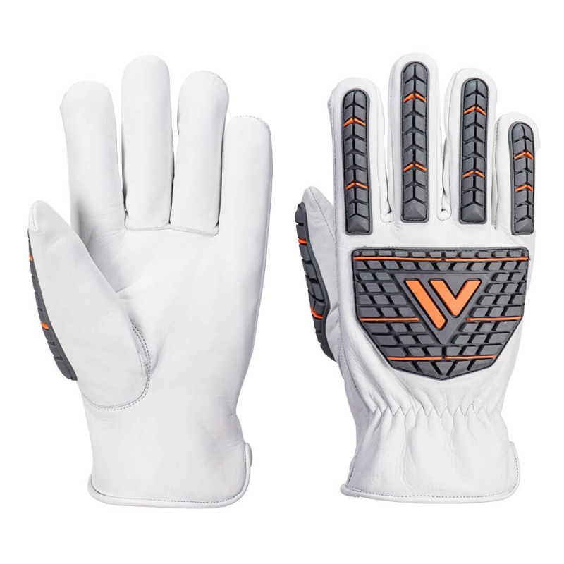 Portwest A742 Impact Gloves (White) Gloves.co.uk