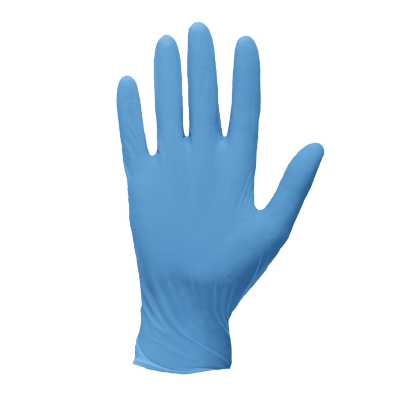 Portwest Extra Strength Powder Free Blue Disposable Nitrile Gloves (Box of 100 Gloves)