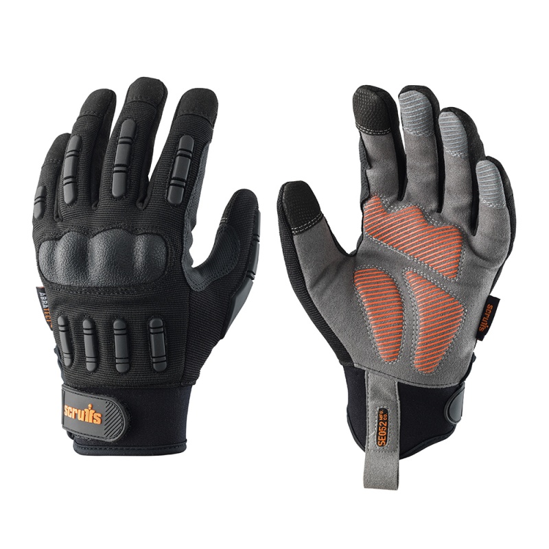 Scruffs Trade Shock Impact Touchscreen Work Gloves (Black)