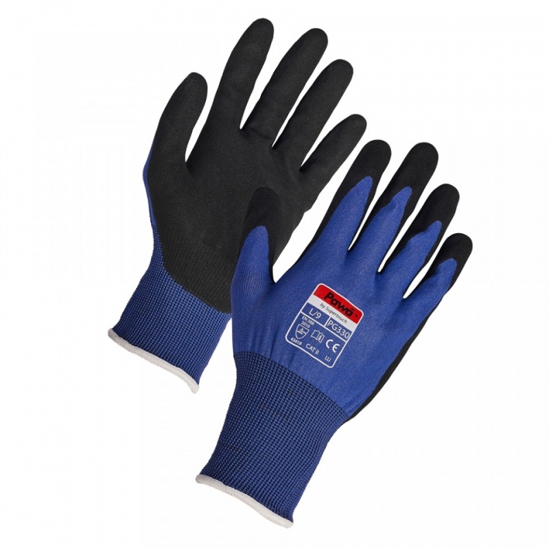 Pawa PG330 Thin Cut Level B Nitrile-Coated Gloves